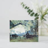 モネ – サンラザレ・ガレ、ノルマンディ・トレイン、 ポストカード (スタンド正面)