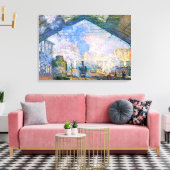 モネ – サン・ラザレ駅，アー素晴らしト キャンバスプリント (インサイチュ (リビング))