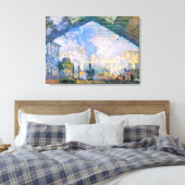 モネ – サン・ラザレ駅，アー素晴らしト キャンバスプリント (インサイチュ (寝室))