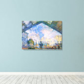 モネ – サン・ラザレ駅，アー素晴らしト キャンバスプリント (インサイチュ (ウッドフロア))