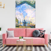 モネ – サン・ラザレ駅，アー素晴らしト キャンバスプリント (インサイチュ (リビング))