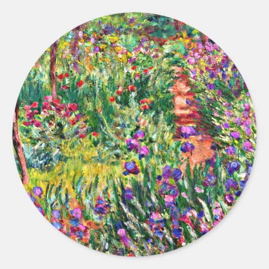 モネ – ザアイリスガーデンat Giverny ラウンドシール (正面)