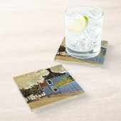 モネ – ザブルーハウスアットザアンダム ガラスコースター (アングル)