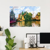 モネ - ザーンダム、運河の絵画 ポスター (ホームオフィス)