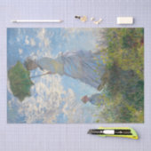 モネ・シャビー・シックのパラソルを持った女性 薄葉紙 (クラフト)