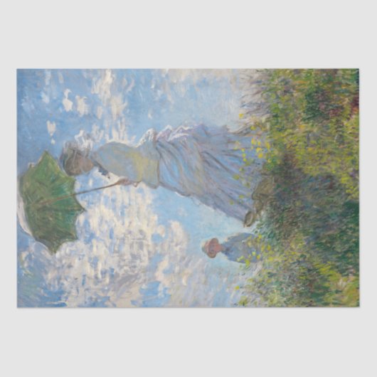 モネ・シャビー・シックのパラソルを持った女性 薄葉紙 (正面)