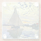モネ – シルボートアットルプティジュネビリエ ガラスコースター (裏面)