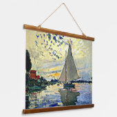 モネ – シルボートアットルプティジュネビリエ 吊り下げ型タペストリー (傾斜あり)