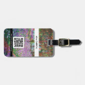 モネ - ジバニーでの画家の庭 - QRコード ラゲッジタグ (正面横)