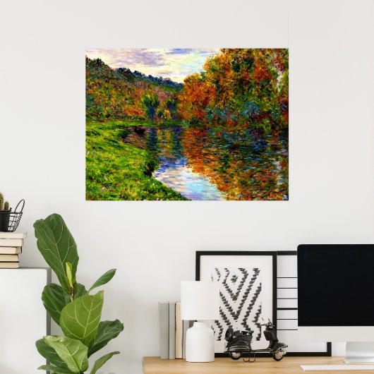 モネ – ジュフォスの腕、秋 ポスター (ホームオフィス)