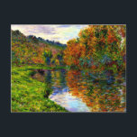 モネ – ジュフォスの腕、秋、 ポストカード<br><div class="desc">ジェーフォスの腕、秋、芸術人気があるの手素晴らしで絵画は、印象派のアーティスフランスのト、クロード・モネ</div>