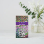 モネ - ジヴェルニーのアーティストの庭 - QRコード 名刺 (スタンド正面)