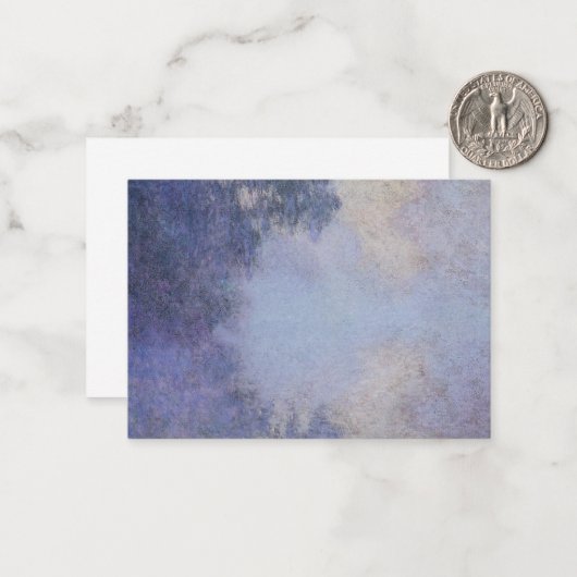 モネ – ジヴェルニー近くのセーヌ川の支流 ノートカード (正面/裏面インサイチュ)