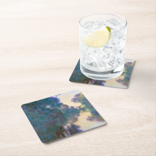 モネ，ジヴェルニー近郊のセーヌ川の支流 スクエアペーパーコースター (インサイチュ)