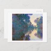 モネ，ジヴェルニー近郊のセーヌ川の支流 ポストカード (正面/裏面)