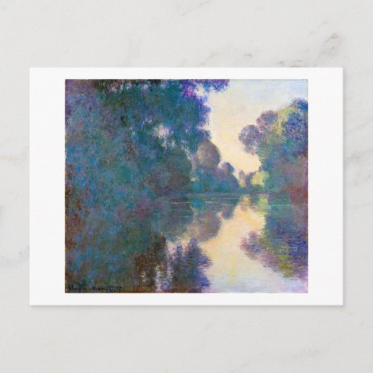 モネ，ジヴェルニー近郊のセーヌ川の支流 ポストカード (正面)