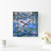 モネ – スイリ， 1919，有名絵画な スクエア壁時計 (ホーム)