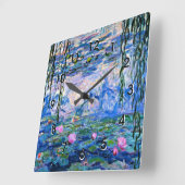 モネ – スイリ， 1919，有名絵画な スクエア壁時計 (傾斜)