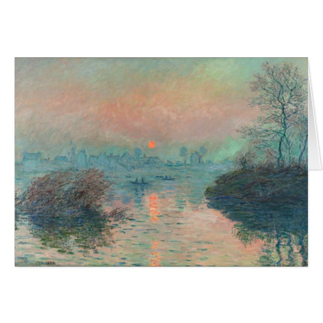 モネ「セーヌの夕日」ファインアート印象派 (正面横)