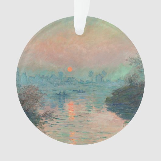 モネ「セーヌの夕日」ファインアート印象派 オーナメント (正面)