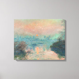 モネ「セーヌの夕日」ファインアート印象派 キャンバスプリント
