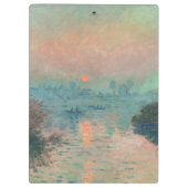 モネ「セーヌの夕日」ファインアート印象派 クリップボード (裏面)