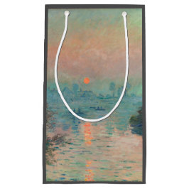 モネ「セーヌの夕日」ファインアート印象派 スモールペーパーバッグ