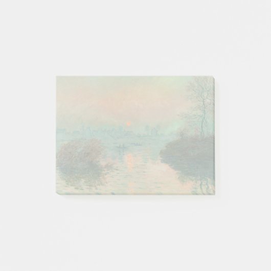 モネ「セーヌの夕日」ファインアート印象派 ポストイット (正面)