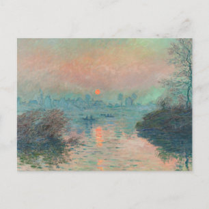 モネ「セーヌの夕日」ファインアート印象派 ポストカード
