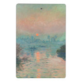 モネ「セーヌの夕日」ファインアート印象派  ミニクリップボード (裏面)