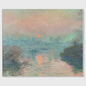 モネ「セーヌの夕日」ファインアート印象派 ラッピングペーパー (フラット)