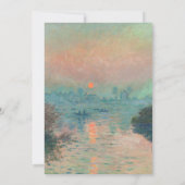 モネ「セーヌの夕日」ファインアート印象派 招待状 (裏面)