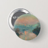 モネ「セーヌの夕日」ファインアート印象派 缶バッジ (正面&裏面)