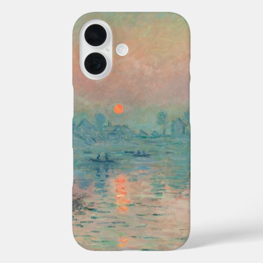 モネ「セーヌの夕日」ファインアート印象派 Case-Mate iPhoneケース (裏面)