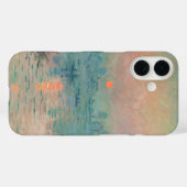 モネ「セーヌの夕日」ファインアート印象派 Case-Mate iPhoneケース (裏面 (横))
