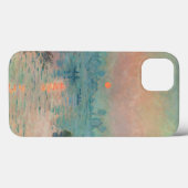 モネ「セーヌの夕日」ファインアート印象派 Case-Mate iPhoneケース (裏面 (横))