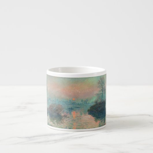 モネ「セーヌの夕日」印象派傑作アート エスプレッソカップ (正面)