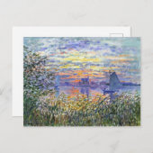 モネ – セーヌ川の素晴らし日絵画入 ポストカード (正面/裏面)