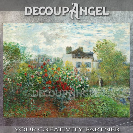 モネ – ダリアスデコパと庭の角 薄葉紙