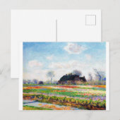 モネ・チューリップ・フィールド・イン・ザ・オランダズ・イン・ザ・モネ ポストカード (正面/裏面)
