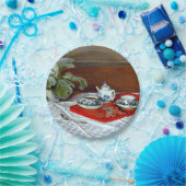 モネ：ティーセット。 ペーパープレート (パーティー)