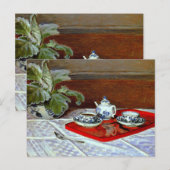 モネ：ティーセット。 ポストカード (正面/裏面)