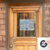 モネ – ノルウェー、サンドヴィケン村の雪 ウィンドウサイン (ホームデコレーション)