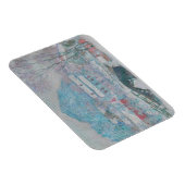 モネ – ノルウェー、サンドヴィケン村の雪 マグネット (右側)