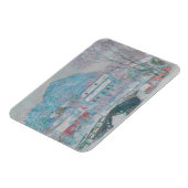 モネ – ノルウェー、サンドヴィケン村の雪 マグネット (左側)