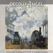 モネ – ノルマンディ列車のデコページの到着 薄葉紙