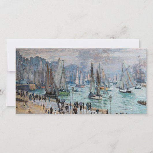 モネ - ハルール港を出発する漁船 サンキューカード (正面)