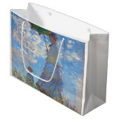 モネ・パラソルを持つ女性 ラージペーパーバッグ (正面アングル)