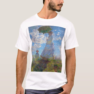 モネ·パラソルを持つ女性 Tシャツ