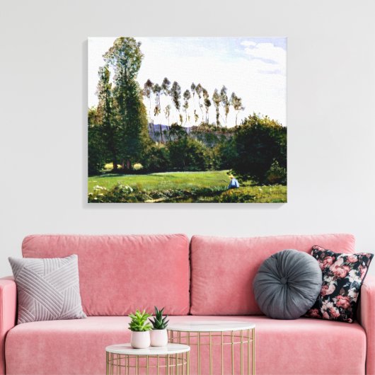 モネ – ビューアットルーエルルアーブル キャンバスプリント (インサイチュ (リビング))